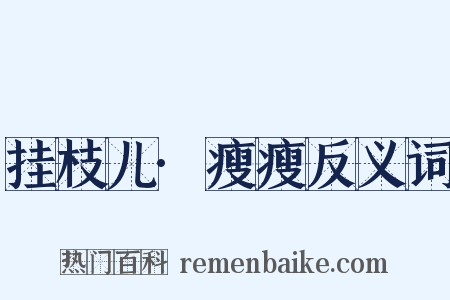 挂枝儿·瘦瘦反义词是什么意思的图片